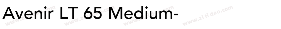 Avenir LT 65 Medium字体转换